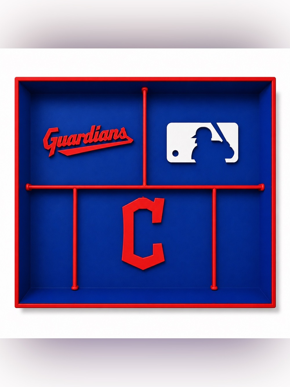 Cleveland Guardians MLB Pocket Dump Tray - For Keys, Wallet, Money, Etc